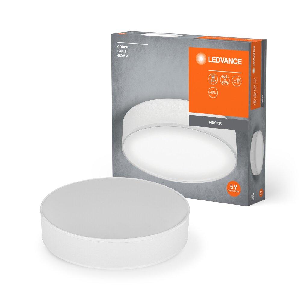 LEDVANCE Orbis Deckenleuchte Weiß, 3-flammig main product photo