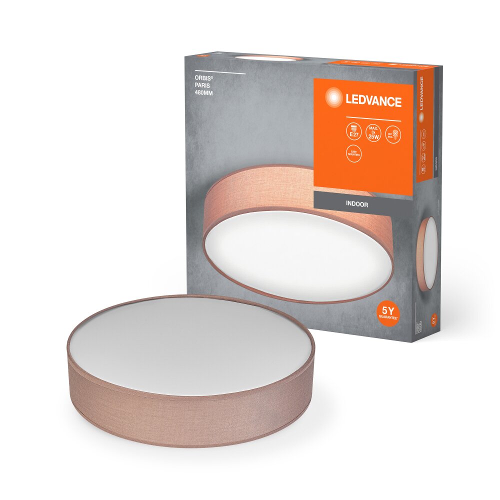 LEDVANCE Orbis Deckenleuchte Braun, 3-flammig main product photo