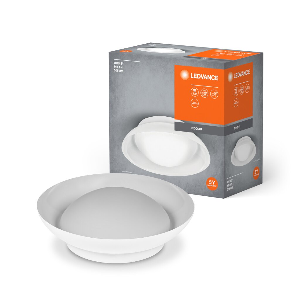 LEDVANCE Orbis Deckenleuchte Weiß, 2-flammig main product photo