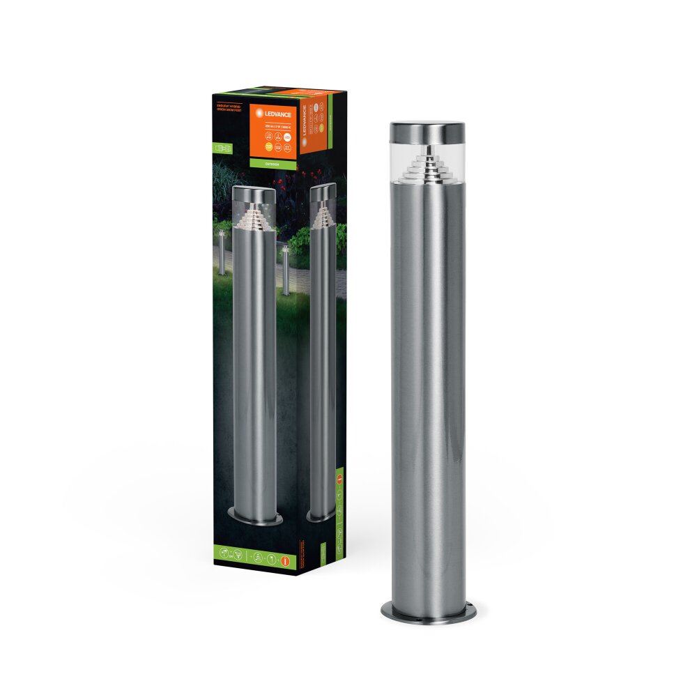 LEDVANCE Endura Außenstehleuchte Stahl gebürstet, 1-flammig main product photo
