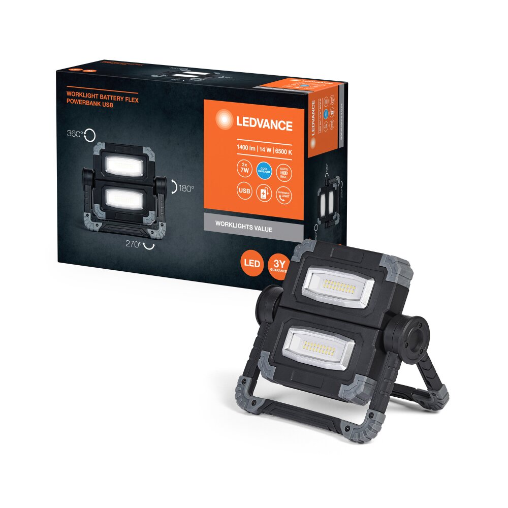 LEDVANCE Led Worklight Baustrahler Grau, Schwarz, 1-flammig main product photo