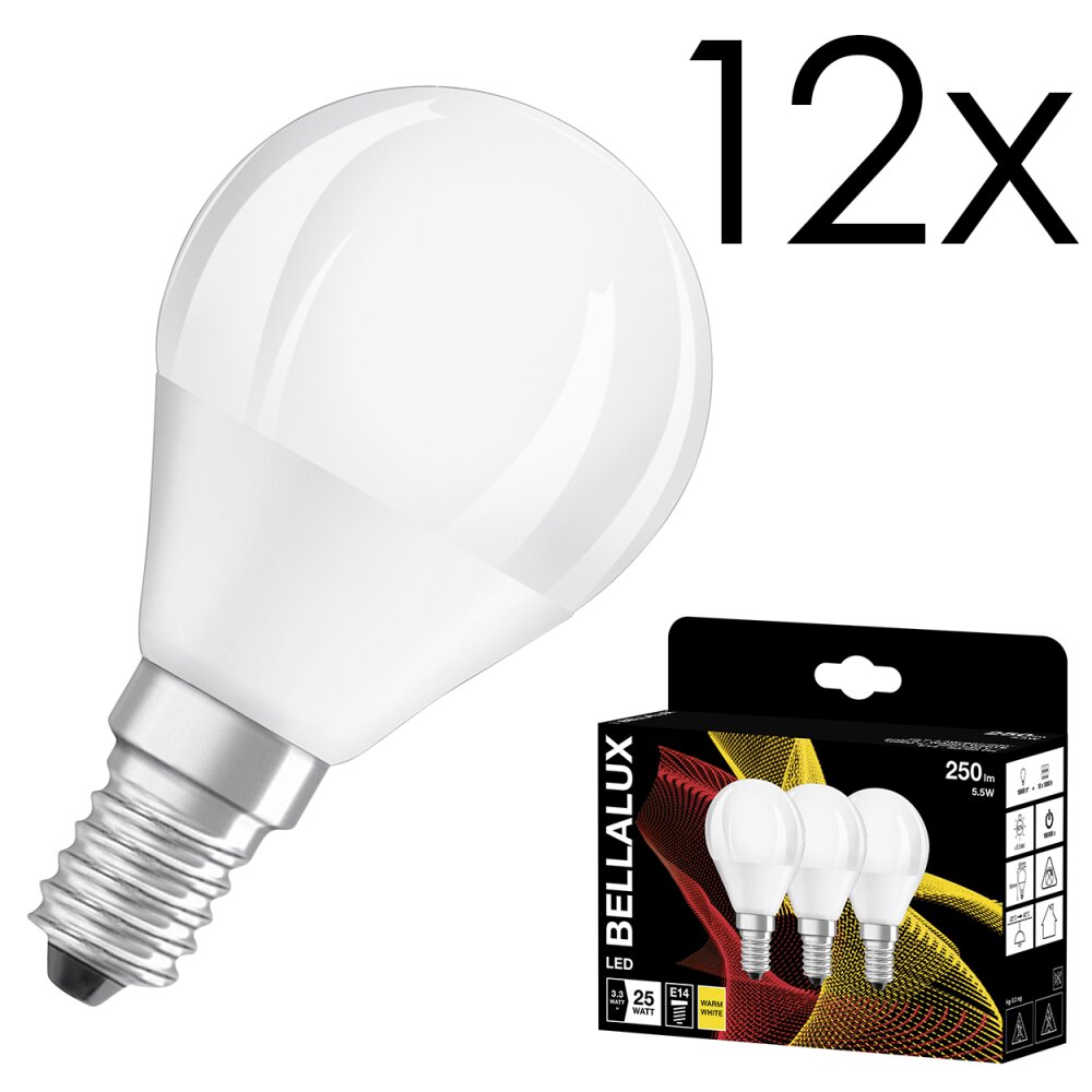 E14 12er Set 3,3 Watt 2700 Kelvin 250 Lumen main product photo