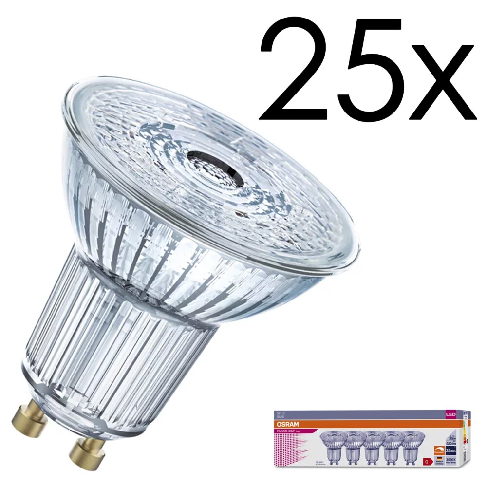 GU10 25er Set 3,4 Watt 3000 Kelvin 230 Lumen main product photo