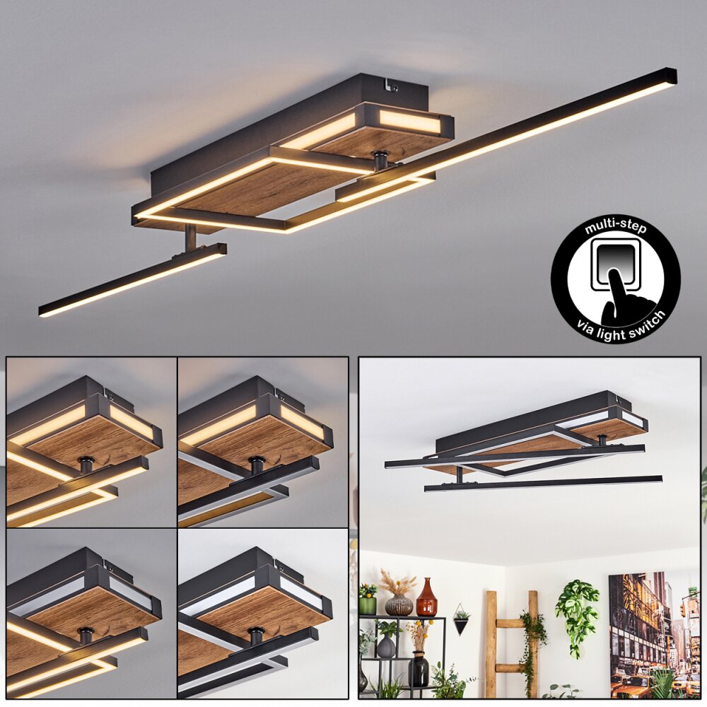 Sigersvik Deckenleuchte LED Naturfarben, Schwarz, 1-flammig main product photo