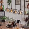 Ripoll Pendelleuchte Glas 20cm Chrom, Klar, 4-flammig