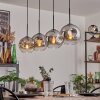 Ripoll Pendelleuchte Glas 20cm Chrom, Klar, 4-flammig