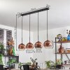 Koyoto Pendelleuchte Glas 20cm Klar, Kupferfarben, 4-flammig