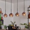 Koyoto Pendelleuchte Glas 15cm Klar, Kupferfarben, 4-flammig