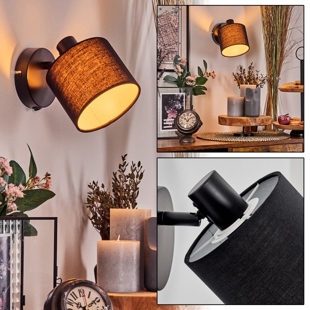 Bassagoda Wandleuchte Schwarz, 1-flammig main product photo