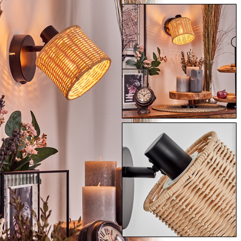 Cavaca Wandleuchte Schwarz, 1-flammig main product photo