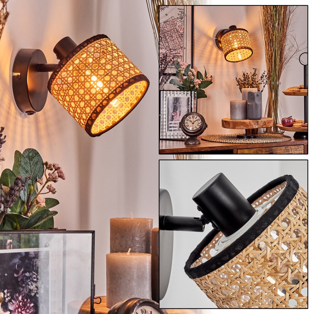 Ramila Wandleuchte Schwarz, 1-flammig main product photo