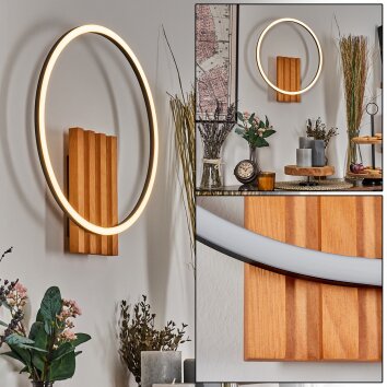 Pompu Wandleuchte LED Naturfarben, Schwarz, 1-flammig Pompu Wandleuchte LED Naturfarben, Schwarz, 1-flammig