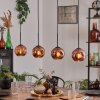 Ripoll Pendelleuchte Glas 15 cm Kupferfarben, 4-flammig