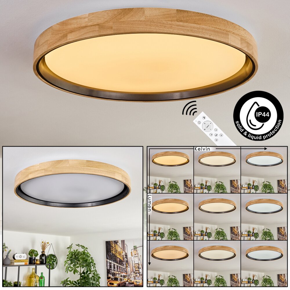 Melstad Deckenleuchte LED Naturfarben, Weiß, 1-flammig, Fernbedienung main product photo