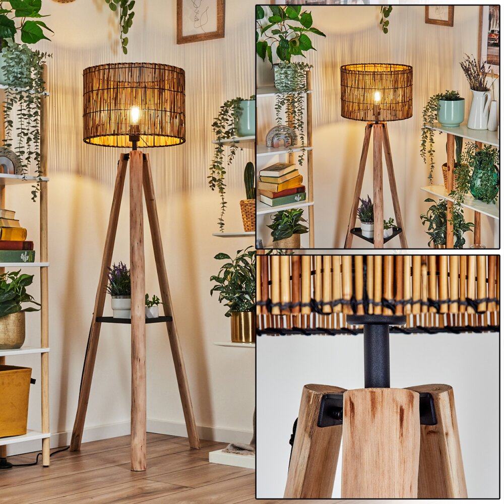 Cando Stehleuchte Naturfarben, Schwarz, 1-flammig main product photo