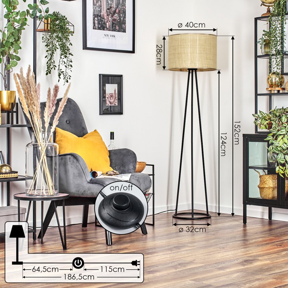 Sabadim Stehleuchte beige, 1-flammig