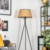 Ramila Stehleuchte 45 cm Naturfarben, Schwarz, 1-flammig