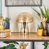 Pilz Look Almagre Tischleuchte Glas 18 cm Schwarz, 1-flammig