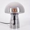Pilz Look Almagre Tischleuchte Glas 18 cm Schwarz, 1-flammig
