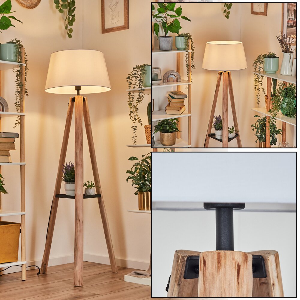 Bassagoda Stehleuchte 45 cm Naturfarben, Schwarz, 1-flammig main product photo