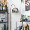 Koyoto Bogenlampe Glas 25 cm Messing, 1-flammig