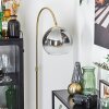 Koyoto Bogenlampe Glas 25 cm Messing, 1-flammig