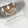 Koyoto Bogenlampe Glas 25 cm Messing, 1-flammig