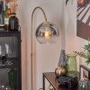 Koyoto Bogenlampe Glas 25 cm Messing, 1-flammig