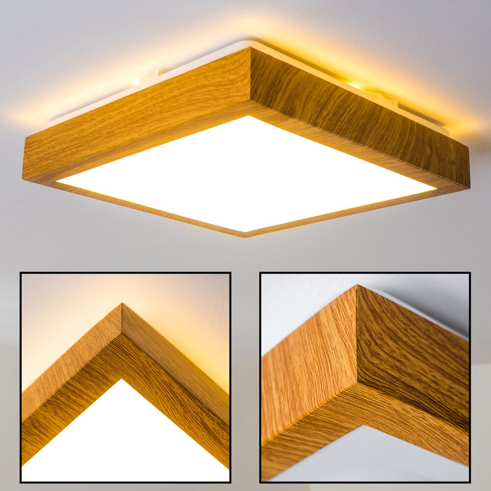 Sora Wood Deckenlampe LED Holz hell, 1-flammig main product photo