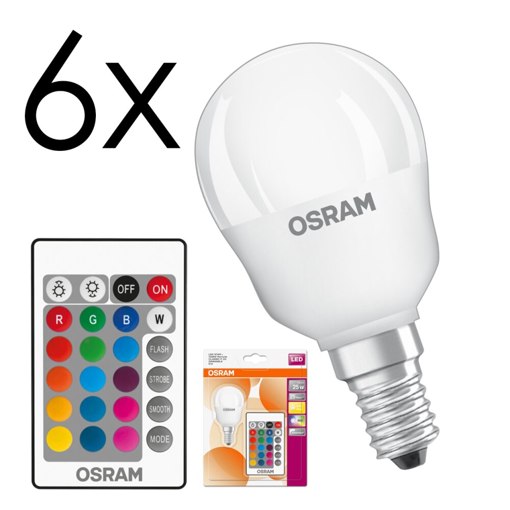 LED E14 6er Set 4,5 Watt 2700 Kelvin 250 Lumen main product photo
