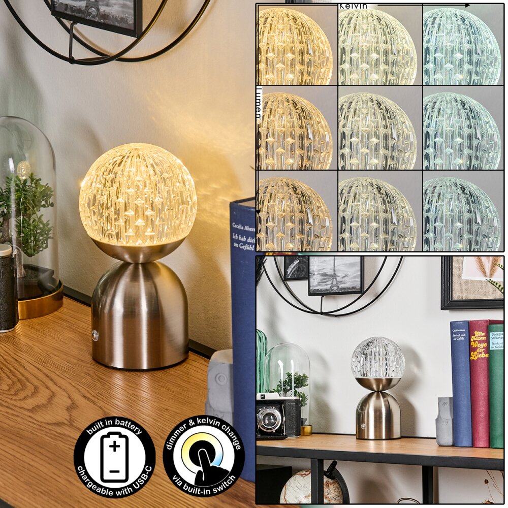 Yngered Tischleuchte LED Nickel-Matt, 1-flammig main product photo