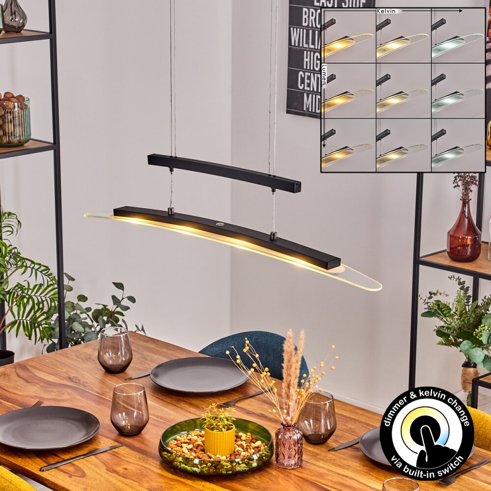 Casalino Pendelleuchte LED Schwarz, Transparent, Klar, 1-flammig main product photo