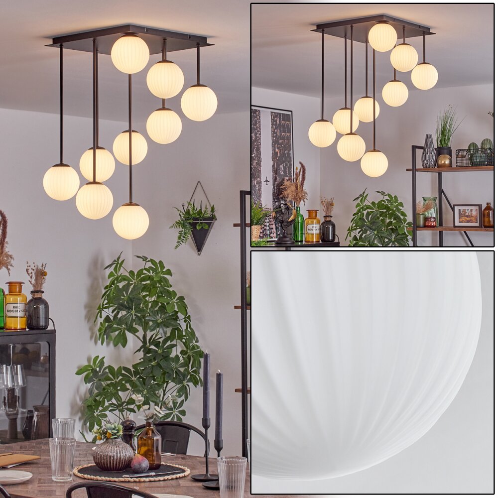 Chehalis Deckenleuchte Glas 12 cm Weiß, 9-flammig main product photo