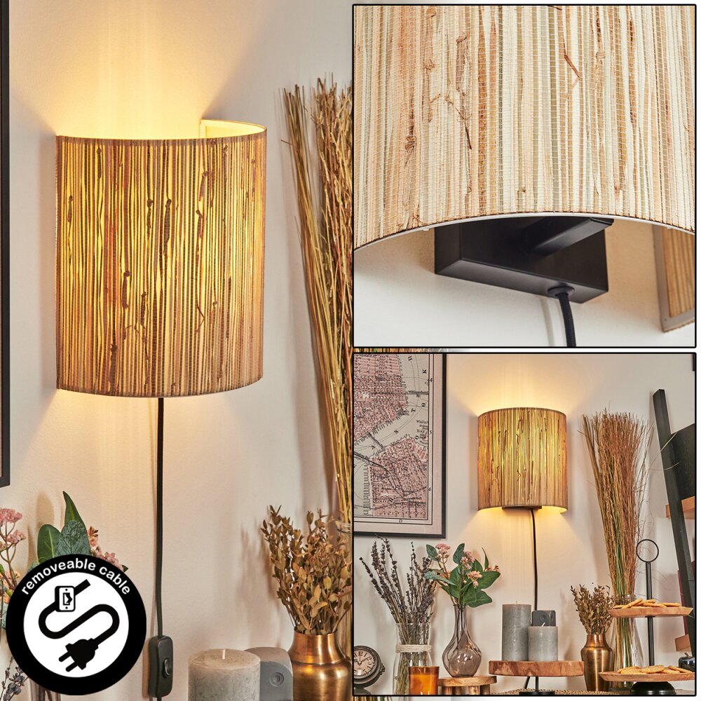 Viadores Wandleuchte Schwarz, 1-flammig main product photo