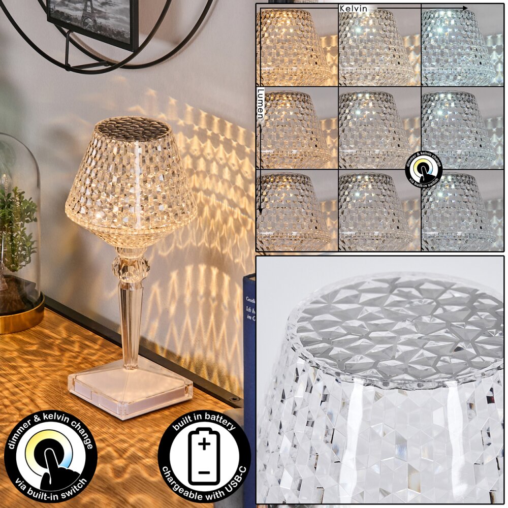 Pilz Look Balsa Tischleuchte LED Transparent, Klar, 1-flammig main product photo