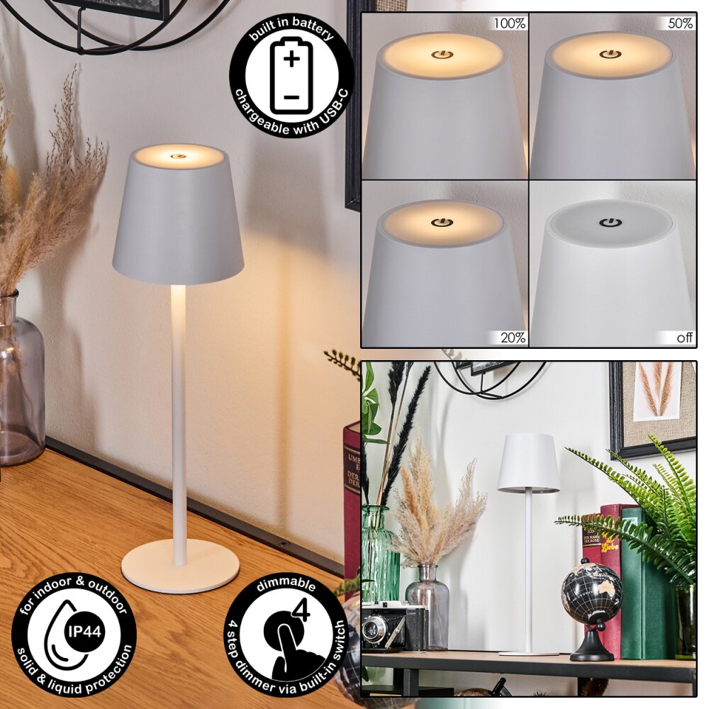 Salgadinho Tischleuchte LED Weiß, 1-flammig main product photo