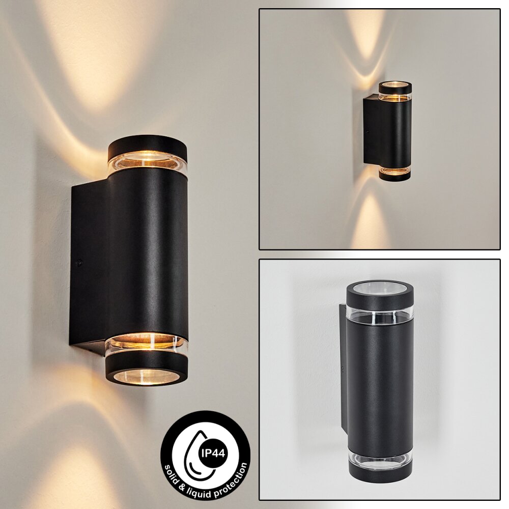 Tagish Außenwandleuchte Schwarz, 2-flammig main product photo