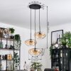Mertola Hängeleuchte Glas 30 cm Schwarz, 3-flammig