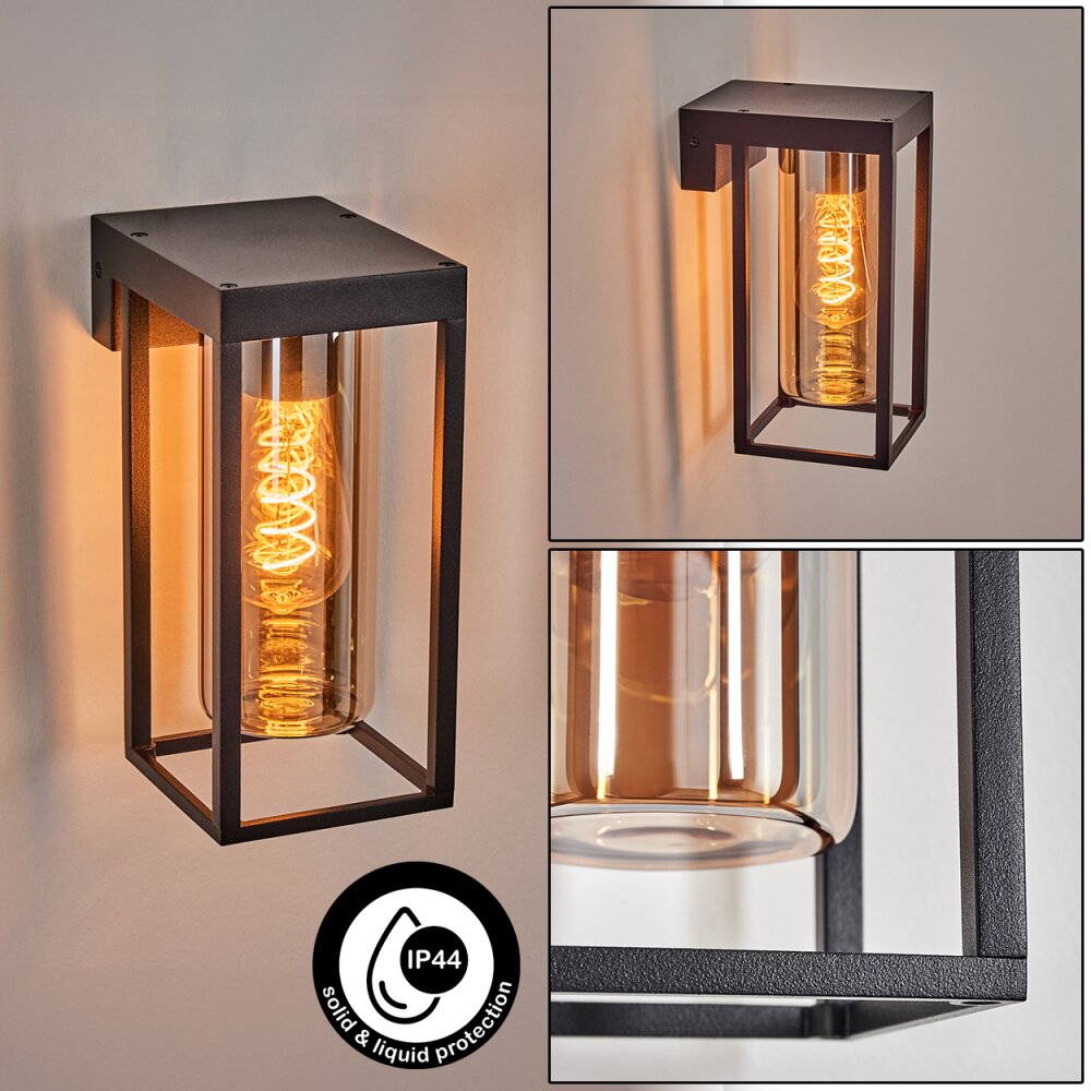 Lagarelhos Außenwandleuchte Schwarz, 1-flammig main product photo