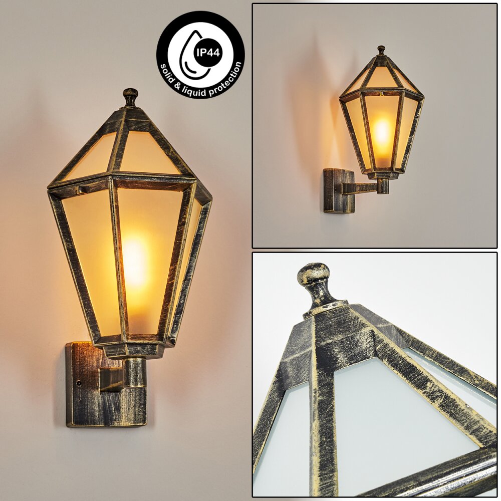 Falfosa Außenwandleuchte Gold, Schwarz, 1-flammig main product photo