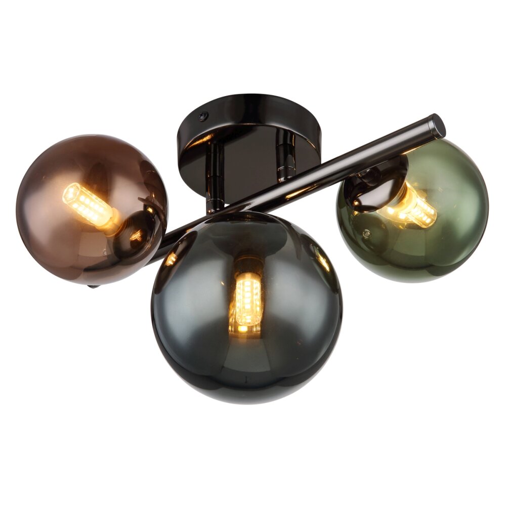 Globo Riha Deckenleuchte Grau, 3-flammig main product photo