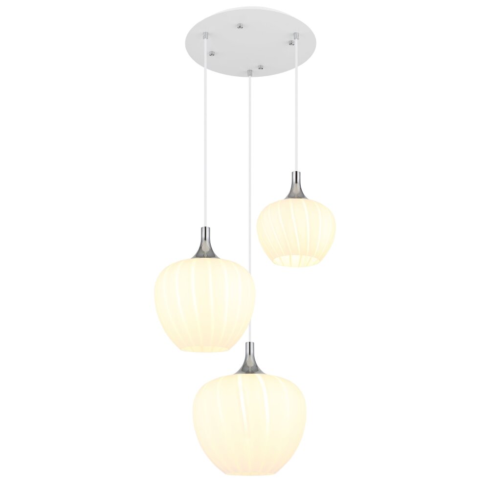 Globo Maxy Hängeleuchte Chrom, Weiß, 3-flammig main product photo