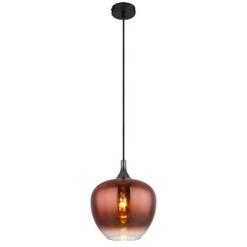 Globo Maxy Hängeleuchte Chrom, Schwarz, 1-flammig