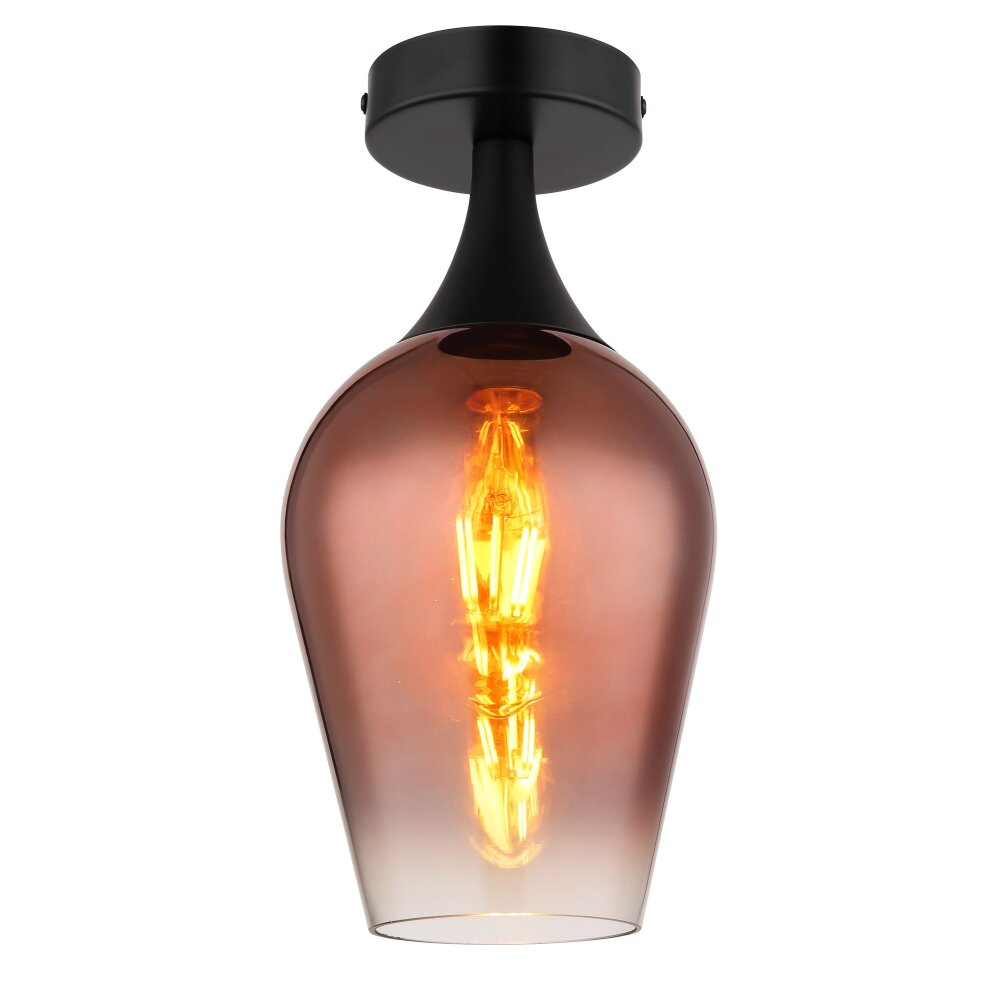 Globo Lavus Deckenleuchte Schwarz, 1-flammig main product photo