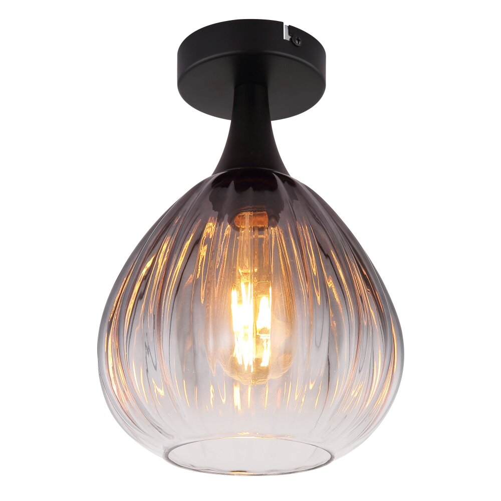 Globo Olsen Deckenleuchte Schwarz, 1-flammig main product photo