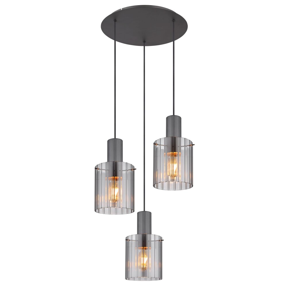 Globo Tulivar Hängeleuchte Grau, 3-flammig main product photo
