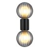 Globo Ander Wandleuchte Schwarz, 2-flammig