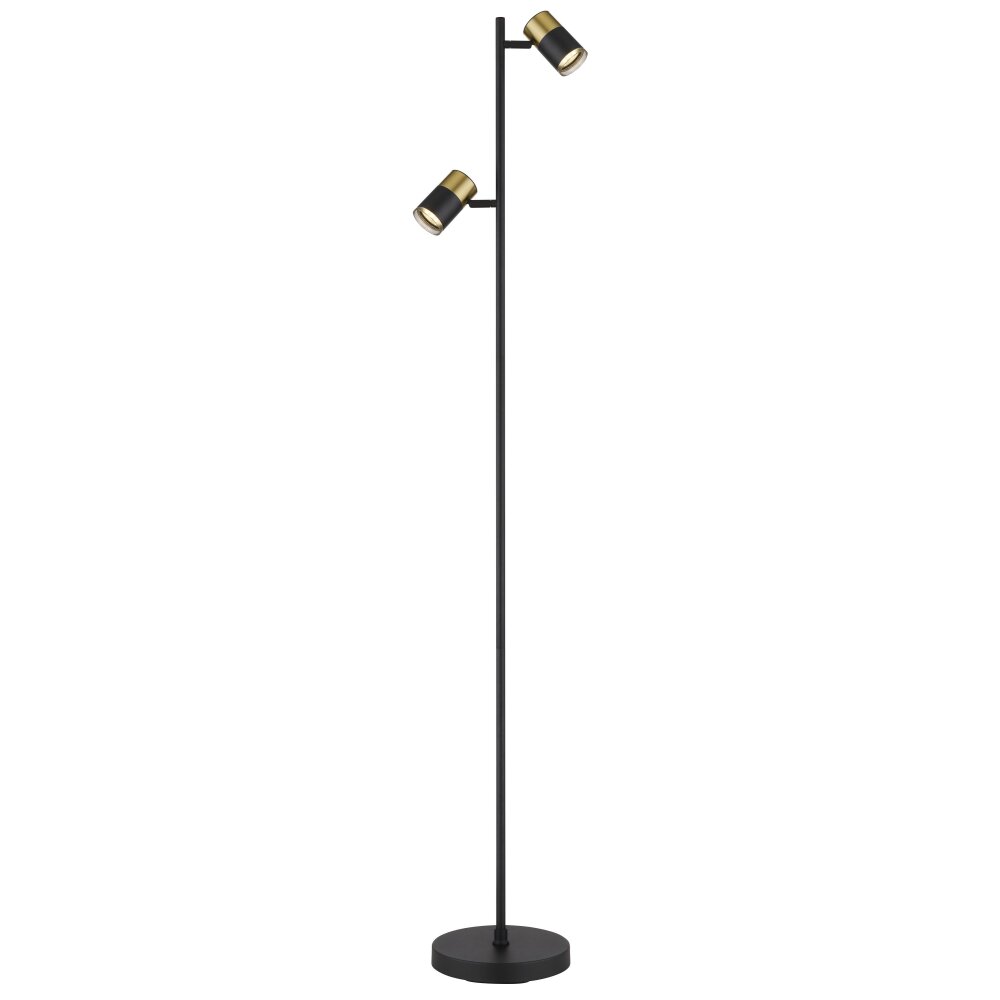 Globo Brisbon Stehleuchte Schwarz, 2-flammig main product photo