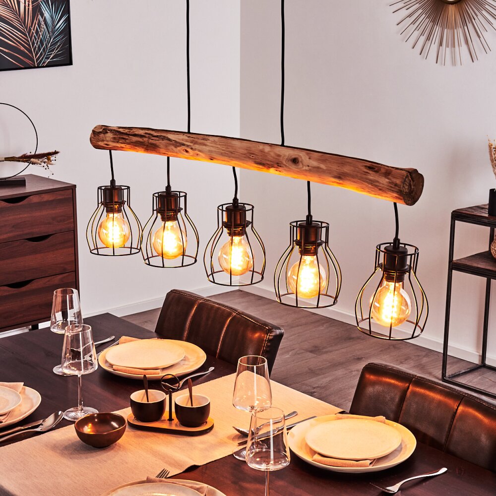 Gondo Pendelleuchte Braun, Schwarz, 5-flammig main product photo