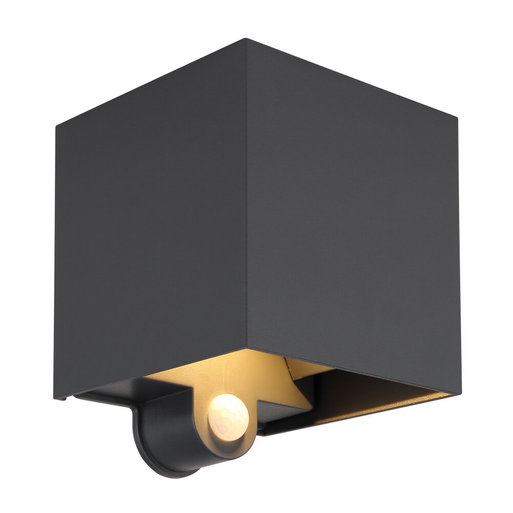 Globo Veronika Außenleuchte LED Anthrazit, Schwarz, 2-flammig, Bewegungsmelder main product photo